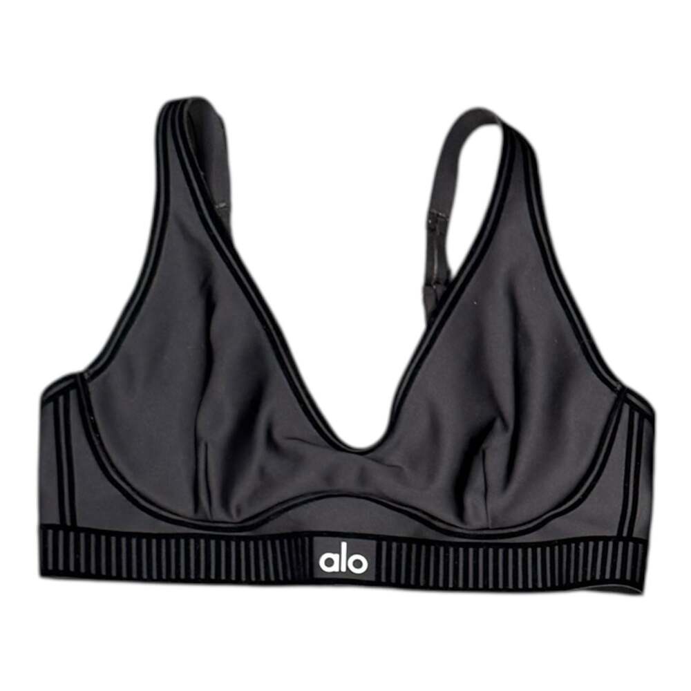 Alo Yoga Ribbed Seamless Bra Black Size S